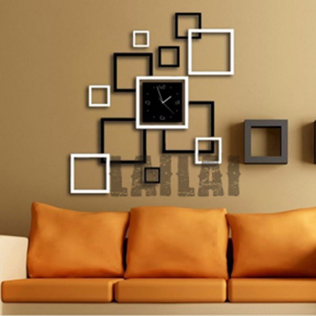 Wall Clocks Modern Mirror 3D DIY Acrylic Contemporary Design Stickers