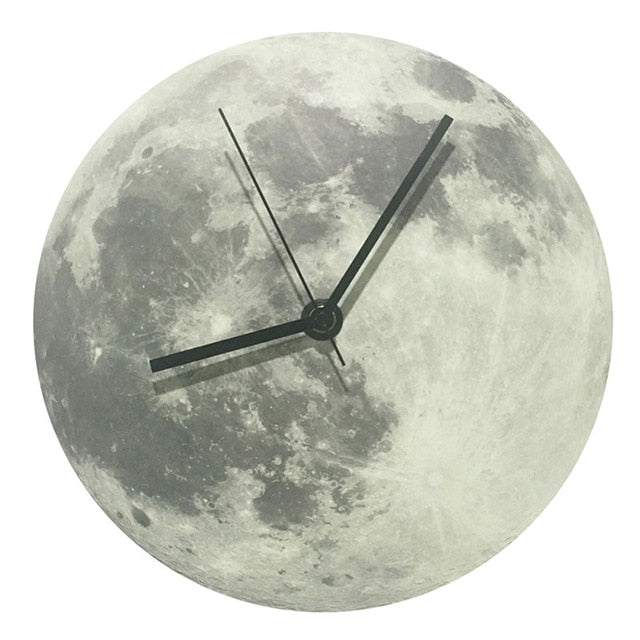30cm Glowing Moon Wall Clock Waterproof