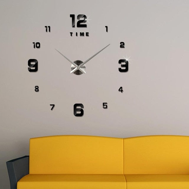 Large Sticker DIY Needle Quartz Wall Clocks