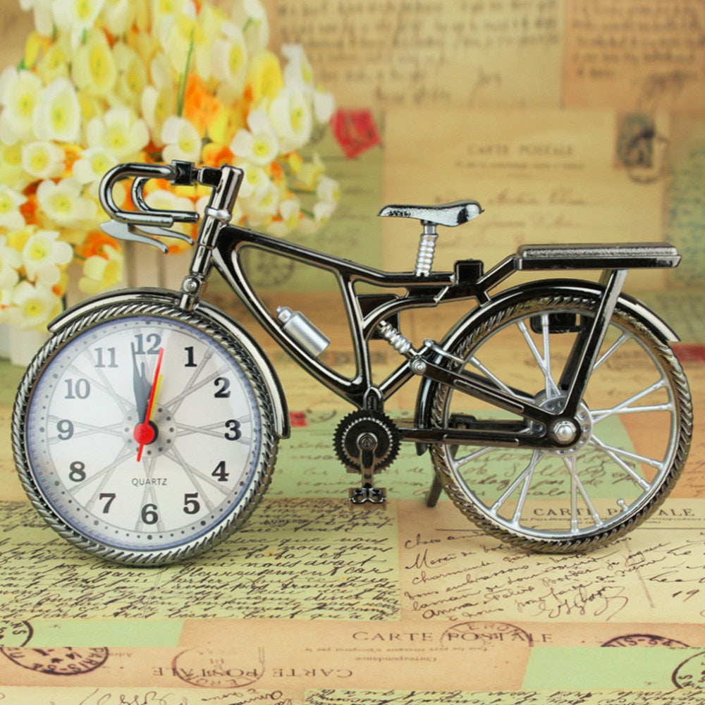 1Pcs Retro bicycle Alarm Clock